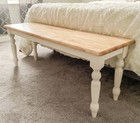 4 Ft Traditional Farmhouse Solid Wood Dining Bench French Country Kitchen Seat