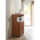 Microwave Cart Rolling Storage Cabinet Drawer Open Shelf Wood Home Kitchen New