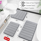 Memory Foam Toilet Rugs U Shaped 24x20  Super Soft Absorbent Contour Bath Rugs 