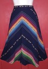 Vintage 70s Mexican Chevron Blanket Skirt Hippie Boho Festival