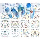 12 Sheets Ocean Water Transfer Nail Decals Cute Sea Ocean Water Transfer 15
