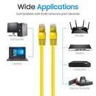 20 Pcs Cat5e Patch Cable 1 5-15ft Lan Ethernet Cord For Gaming streaming Yellow