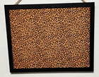 Leopard Print - Fabric Covered - 12  X 15  Cork  Bulletin Board  