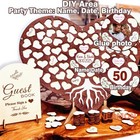 Wedding Guest Book Unique Wooden Heart Alternative Guestbook Bridal Shower We   
