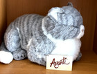 Vtg Avanti By Applause 1986 Tabby Gray Cat 16  Plush Stuffed Animal Italy Rare