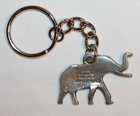 Elephant Fine Pewter Keychain Key Chain Ring Usa Made
