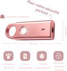 Metal Personal Alarm Kit  pink      Women   s Self-defense Keychain     135db Siren   