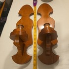 Pair Vintage Wooden Candle Wall Sconces Set Of 2 Wood Decor