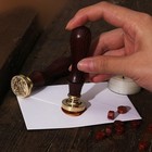 Octagon Wax Seal Stamp With Initials Set - Brass Spoon  Beaded Waxes  Ideal For