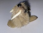 Vintage Souvenir Miniature Walrus Figurine Key Fob Fur