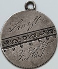 Pictorial Love Token Locomotive Train Car Choo-choo Stone Bridge River Fht Dime