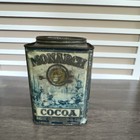 Monarch Cocoa Vintage Advertising Tin Can - Blue   Beige  Bakery   Baking
