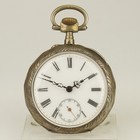 Working  Silver Pocket Watch Men s No Repeater Fusee Duplex Chronometer Rar