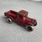 Vtg 1930 s Ac Williams Or Arcade Cast Iron Red Truck Steel Wheels  still Rolls 