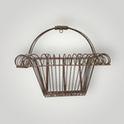 Antique Large French Wrought Iron Rustic Farmhouse Hanging Planter Baskets - 2