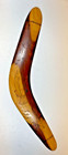 Boomerang Vintage Classic Mulgawood Hand Carved  Australian Made   18 5 Inches
