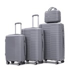4 Piece Hardside Suitcase Luggage Set 14  20  24  28  Lightweight Cosmetic Case