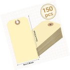 150pcs Blank Shipping Tag  4 3 4 X 2 3 8 Inches Manila Label Tags With String   