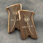 Ruger P85  P89  P90   P91 Turkish Walnut Wood Grips Handmade  Gritty   Checkered
