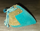 Vtg Aqua   Teal Color Large 3 5  Velvet Strawberry Pincushion  Seed Pearls   Bow