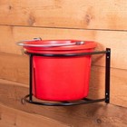 Easy-up 5-gallon Wall Mount Bucket Holder   Wall Mounted   Black Powder Coat