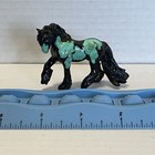 Maoh Custom Fell Pony Black Teal Gold Sparkle    dover     Breyer Stablemate 