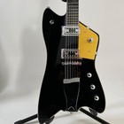 Shiny Black Alien-shaped Electric Guitar  Gold Pickguard  Hh  Solid Wood  Free S