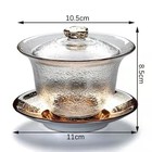 230ml Large Capacity Tea Bowl Scald Proof Sancai Glass Gaiwan Thickened Glass