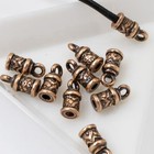 10 Copper Temple Leather Cord Ends 2mm  Tierracast Crimp End Cap Findings