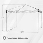 10x10 Pop Up Canopy Tent Instant Outdoor Canopy Easy Set Up Straight Leg Grey