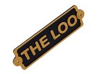 Plastic The Loo Toilet Door Hanging Sign Bathroom Restroom Plaque London England