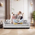 Oversized Deluxe Velvet Dog Sofa Bed Soft Couch High-end Rivet Pet Accent Lounge