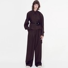Womens The Row Spring Niche Shirt High Waist Strap Casual Pants Set
