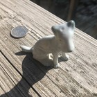 Dog Figurine 5774 Germany White Unknown Breed Glazed Ceramic Vintage 2-1 4 