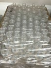 72 Bottles Clear Boston Round 1 Oz Glass Bottle With Black Cone Cap Free Ship