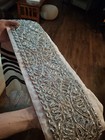 Jewish Hasidic Tallis - With Silver Braided Atara And Blue Fringes - Beautiful