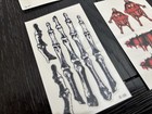 Halloween Temporary Tattoos 10 Sheet Set Horror Blood Wounds Skeleton Scary Eyes
