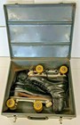 Vintage 70s Chicago Hi-top Retro Black Roller Skates Rannalli Metal Case Mens