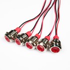 Gebildet 5pcs 12mm Led Metal Indicator Light Ac dc 12-24v Red