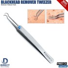 3pcs Blackhead Remover Tweezers Acne Pimple Blemish Extractor Curved Needle Tool