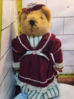 Victorian Teddy Bear Dressed Up On A Stand Pre Owned 1995 Avon