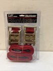 Bikemaster 2x84in Ratchet Tiedown Pair - Red 100577