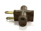Vintage Heyco 2 Prong 3 Outlet Cube Tap Brown Ec-120 Pat  2 210 215  C-b