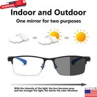 Photochromic Gunmetal Progressive Multifocal Reading Glasses Anti-blue Magnifier