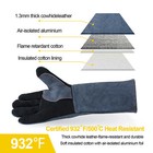 Extreme Heat Fire Resistant 16       932    Leather Fire Gloves For Welder Hzxvogen