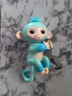 Authentic Wowwee Fingerlings 2tone Ombre Blue To Turquoise Baby Monkey Charlie