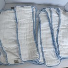 12 Cloth-eez Cotton Inserts Cloth Diapers Blue Serged Edges Washed Never Used