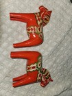 1950s Vintage Swedish Hand Carved Dala Horse Orange  5 25 