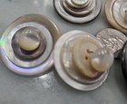 6 Vintage Mother Of Pearl  Button Stacks  White Cream Mixed Lot  Lot 182