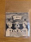 Vintage Tele-viz Paper Toy Spinning Disc Kids Watching Tv